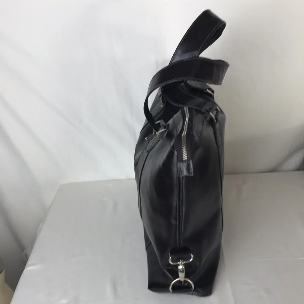 Denali faux leather brown laptop bag
